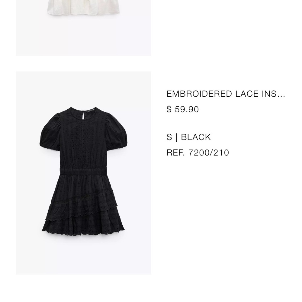 Zara Black Lace Dress